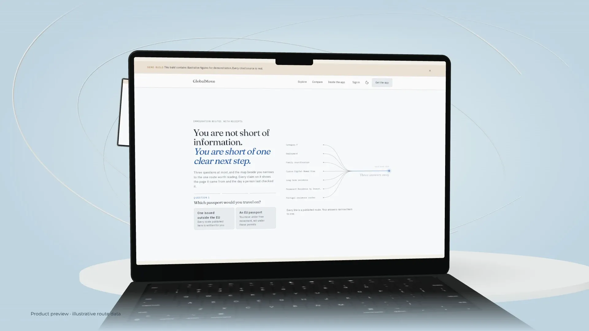 GlobalMove AI, product interface