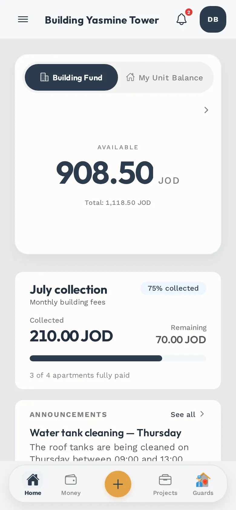 Sakani, project interface