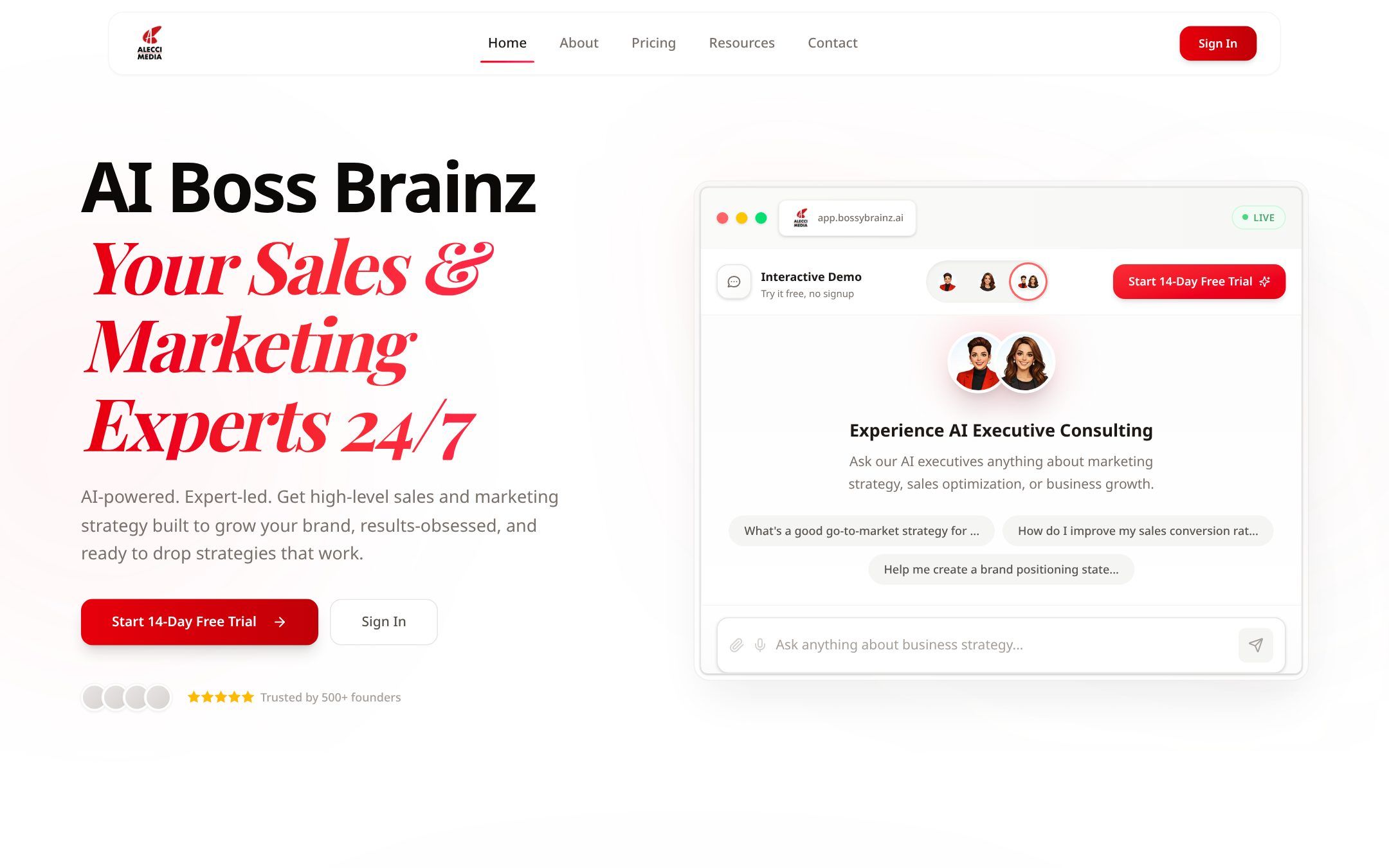 AI Boss Brainz, the product in daily use
