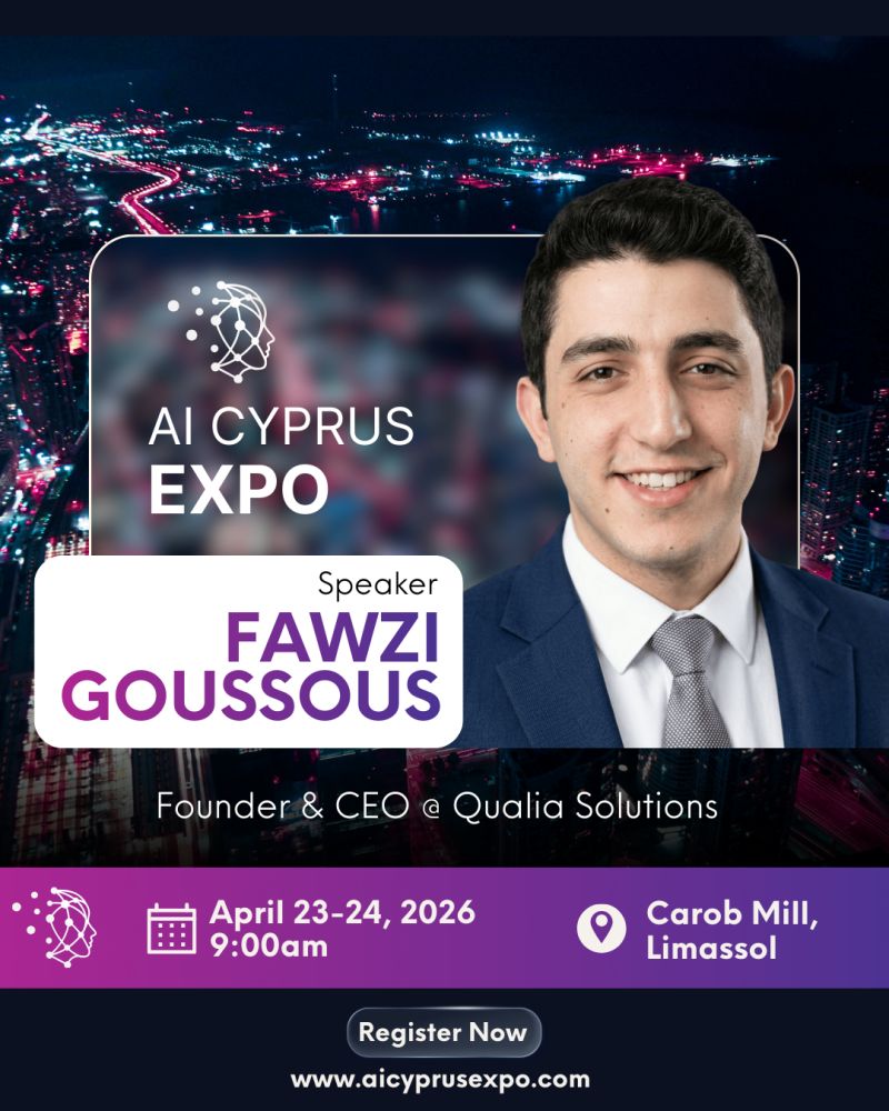 Fawzi Goussous, Founder and CEO of Qualia Solutions, Speaker at AI Cyprus Expo 2026