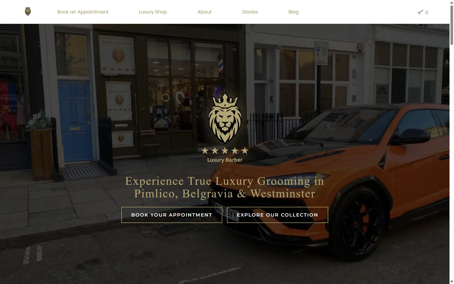 Luxury Barber, project interface